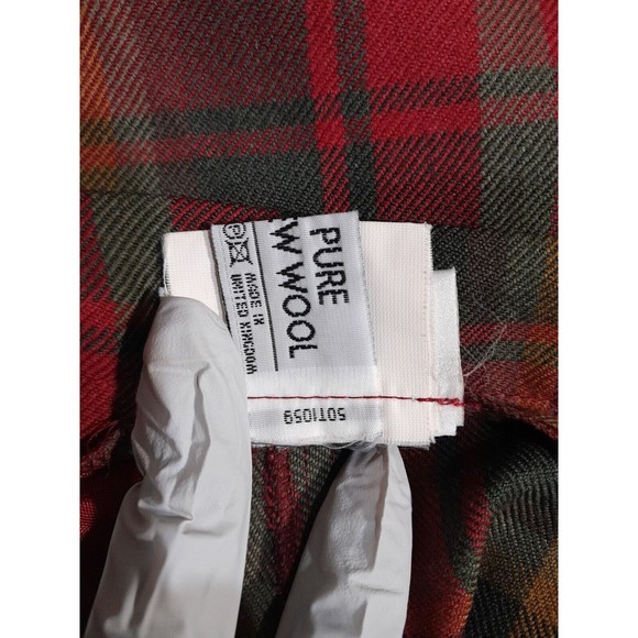 Vintage Kilt Kerry Hope Red Plaid Tartan Pure Wool   Made in Britain Sz 10 - Picture 12 of 14